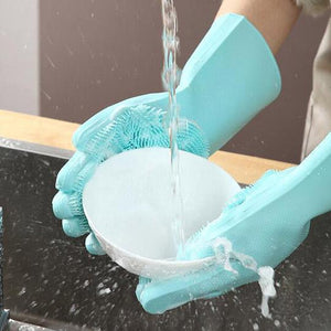 Silikon Handschuhe mit wash Scrubber
