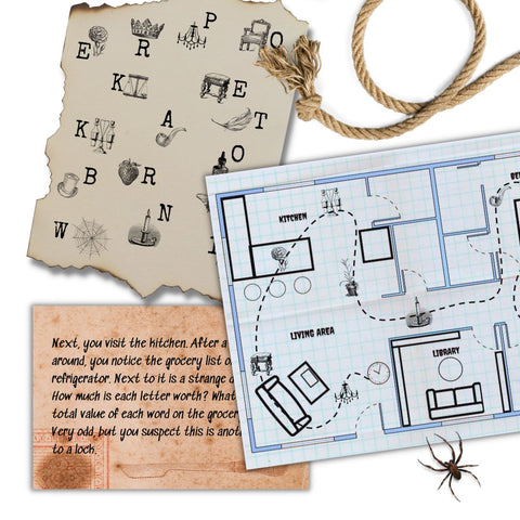 Mysterious Mansion printable home escape game