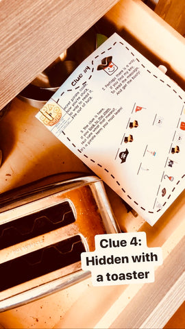 Clue 4 hidden under the toaster