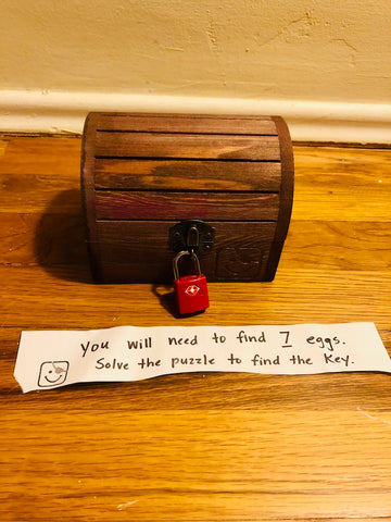treasure box with clue