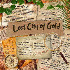 Lost City of Gold home escape game kit for kids