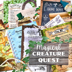 Magical Creature Quest home escape game kit for kids