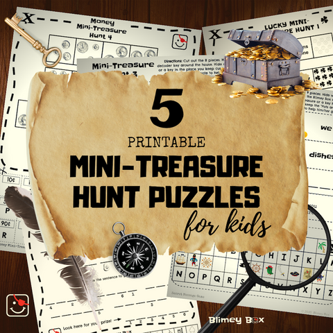 5 Printable Mini-Treasure Hunt Puzzles