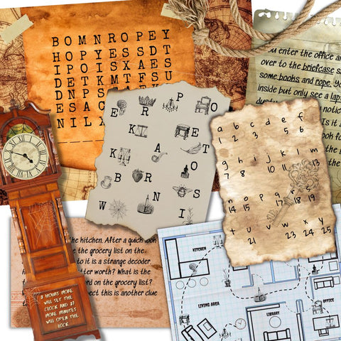 Printable Home Escape Room Game for Kids: Mysterious Mansion Clues