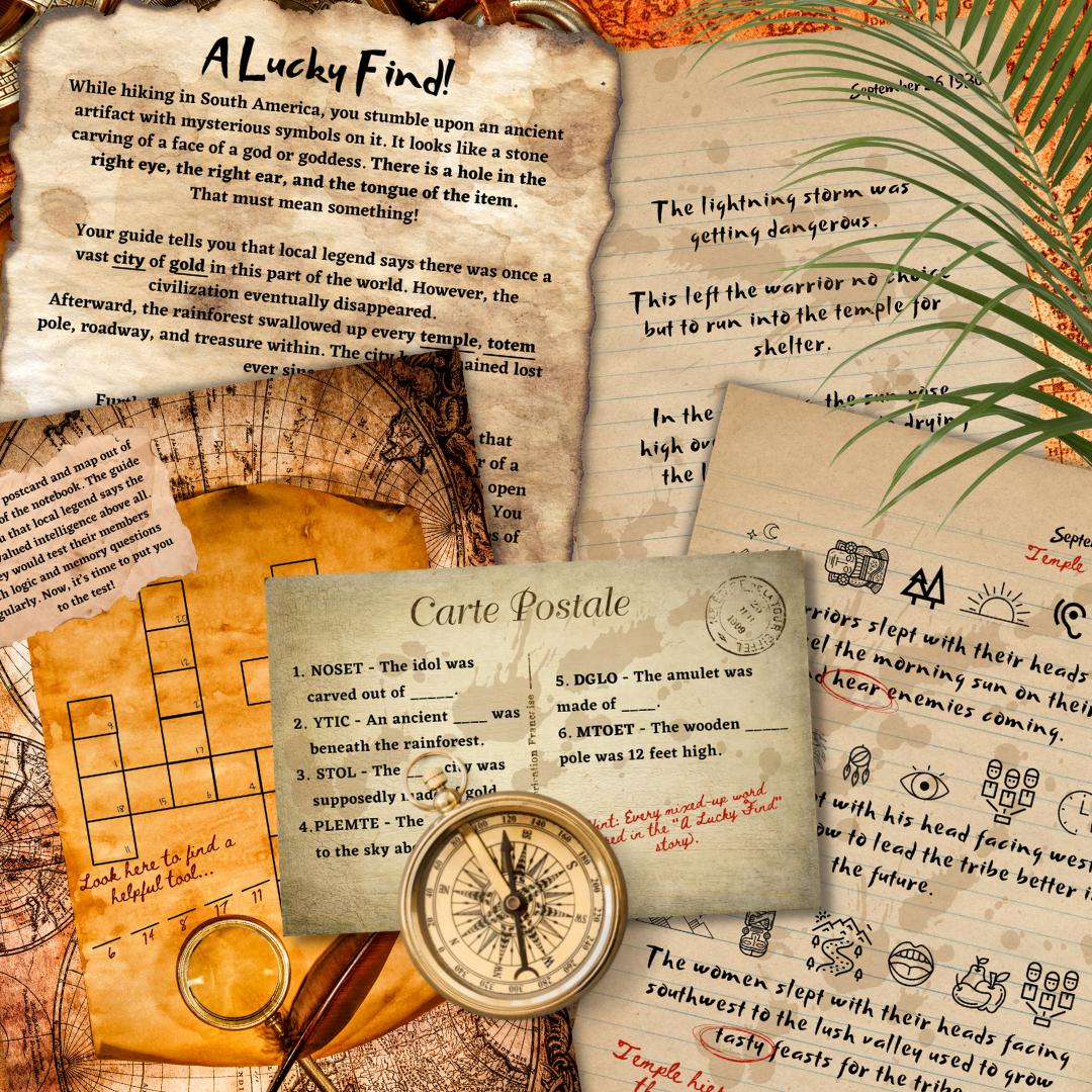 Lost City Of Gold Adventure Game Printable Mystery Game Ages 7 13 Blimey Box