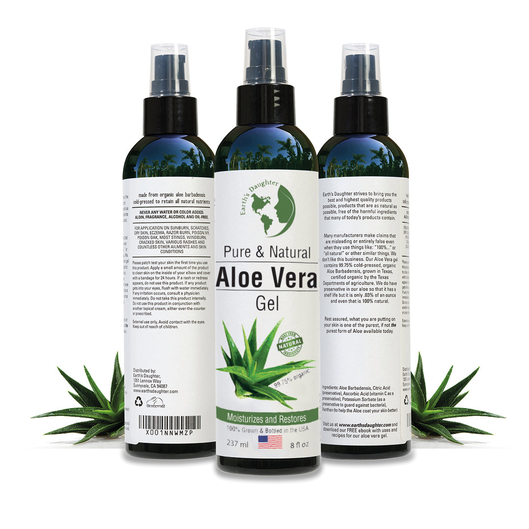 Organic Aloe Vera Gel, 8 fluid – EarthsDaughter
