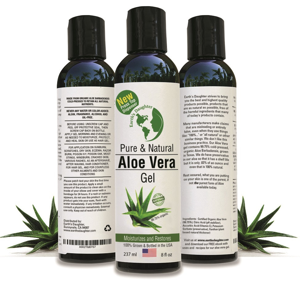 Organic Aloe Vera from 100% Pure and Natural Pressed Aloe with 8 –