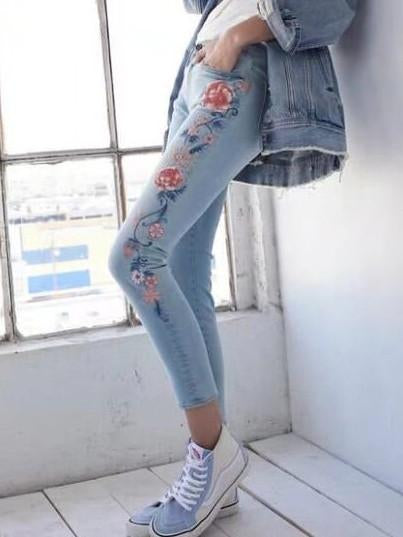 pencil bottom jeans