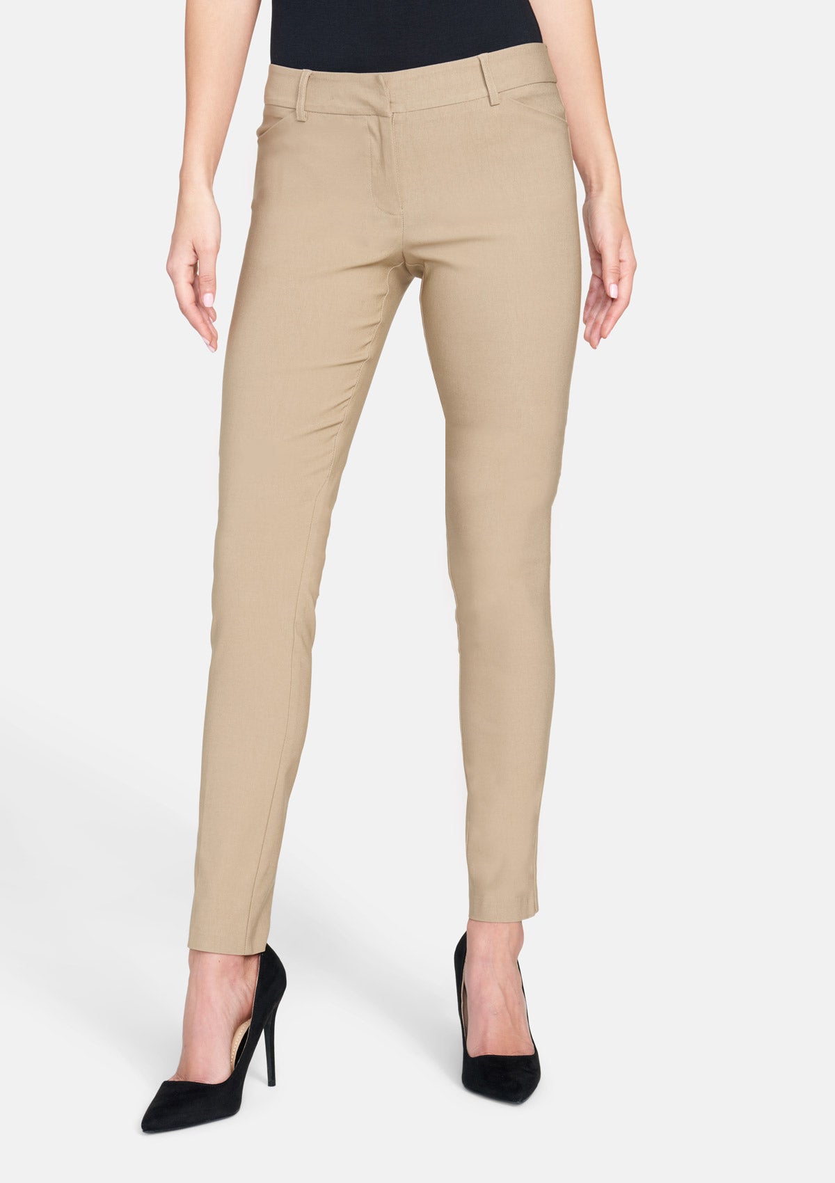 High Waist Khaki Flare Pants - Women's Casual Fashion – Milvertons