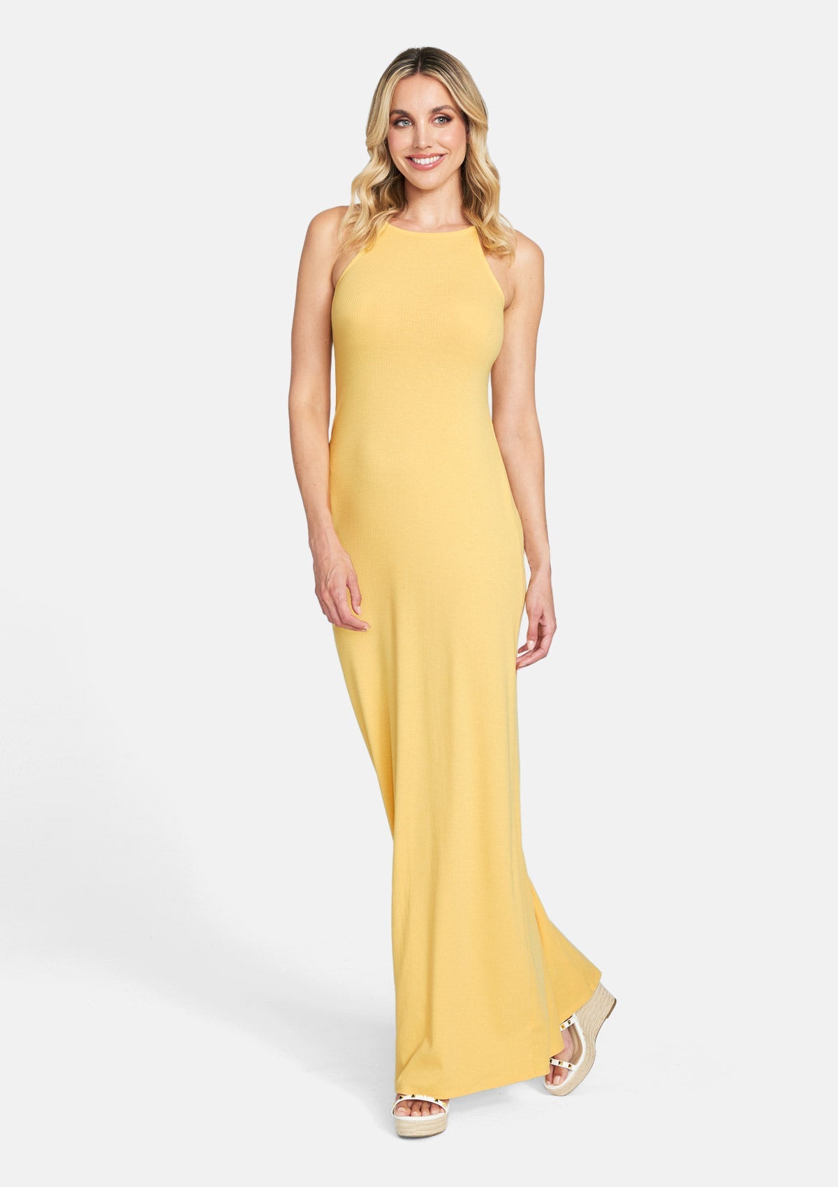 Alloy Apparel Tall Alden Maxi Dress for Women in Yellow Size S | Rayon