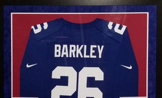 saquon barkley framed jersey