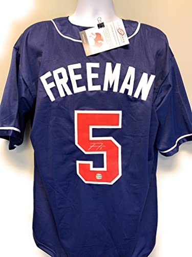 Freddie Freeman Atlanta Braves Signed Autograph Custom Jersey Red W/Blue  LoJo Sports Certified COA at 's Sports Collectibles Store