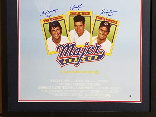 Charlie Sheen Rick Vaughn Major League Cleveland Indians Signed Autogr –  MisterMancave