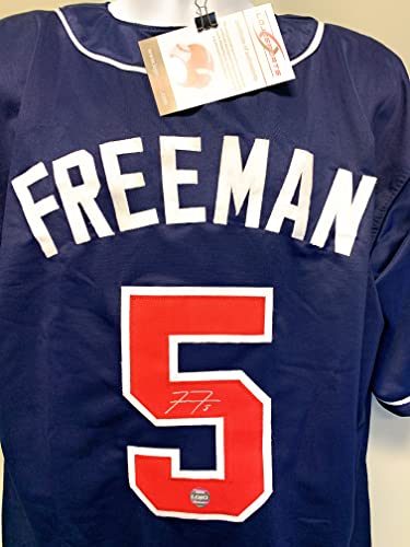 Freddie Freeman Atlanta Braves Signed Autograph Custom Jersey Red W/Blue  LoJo Sports Certified COA at 's Sports Collectibles Store