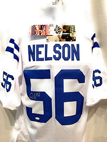 Quenton Nelson Signed Autograph Custom Jersey White JSA Witnessed