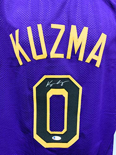 Kyle Kuzma Los Angeles Lakers Signed Autograph Custom Jersey White P#  Beckett Witnessed Certified at 's Sports Collectibles Store