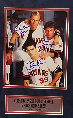 Charlie Sheen Wild Thing Autographed Indians White Baseball Jersey PSA/DNA