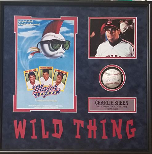 Charlie Sheen Wild Thing Rick Vaughn Authentic Signed Pro Style Jers