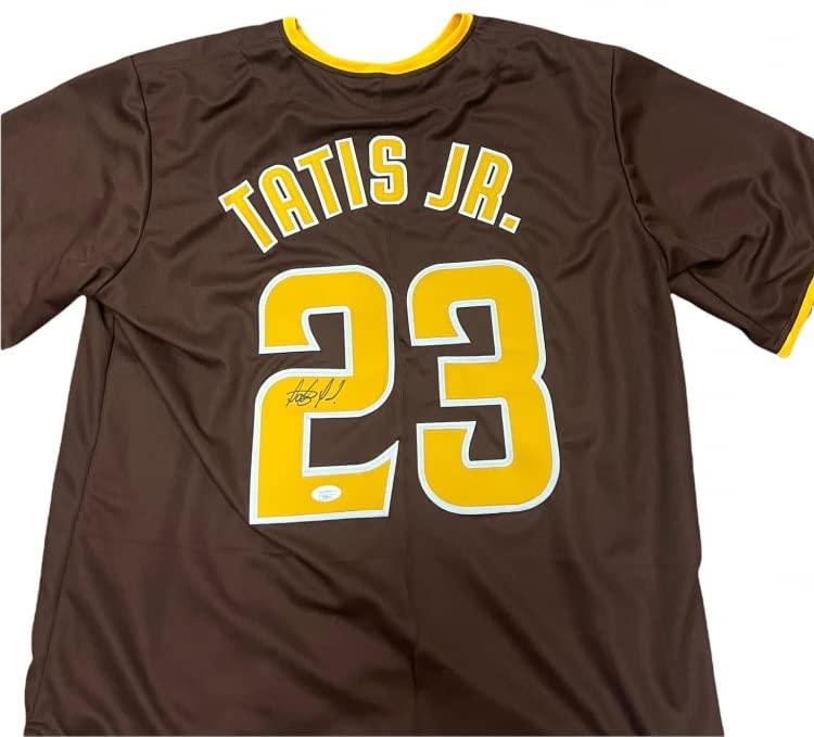  Fernando Tatis Jr San Diego Padres Signed Autograph Custom  Jersey White JSA Certified : Sports & Outdoors