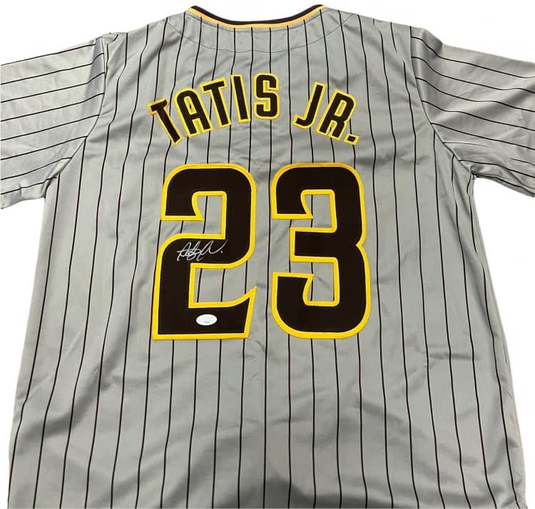  Fernando Tatis Jr San Diego Padres Signed Autograph Custom  Jersey White JSA Certified : Sports & Outdoors