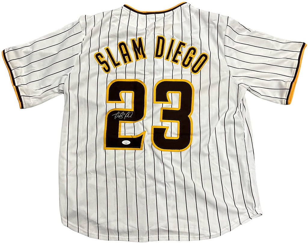 .com: Fernando Tatis Jr San Diego Padres Signed Autograph Custom  Jersey SLAM DIEGO Custom Name plate Grey JSA Certified : Deportes y  Actividades al Aire Libre