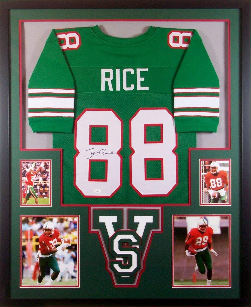 jerry rice framed jersey