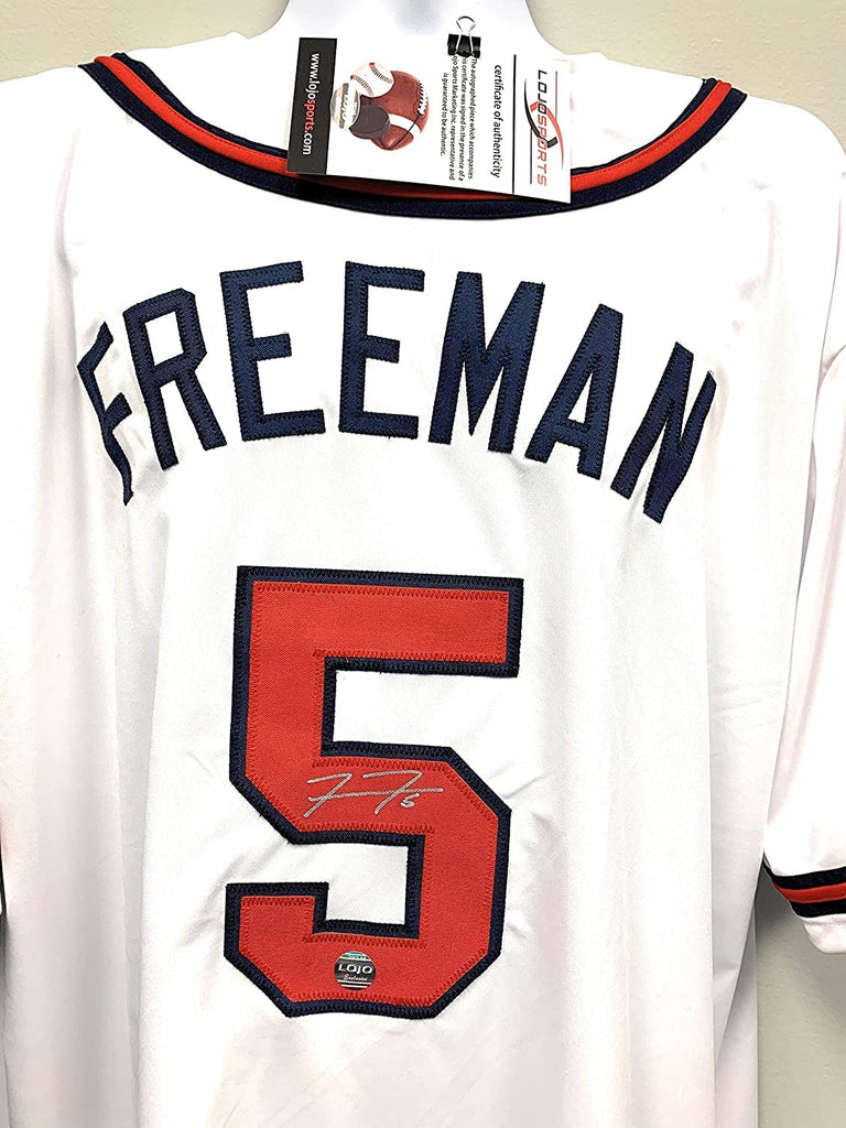 Freddie Freeman Atlanta Braves Signed Autograph Custom Jersey Red W/Blue  LoJo Sports Certified COA at 's Sports Collectibles Store