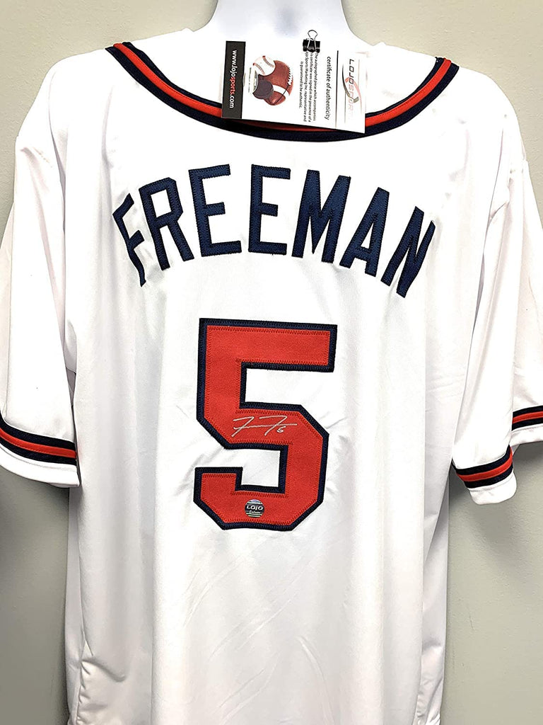 Freddie Freeman Atlanta Braves Signed Autograph Custom Jersey Red W/Blue  LoJo Sports Certified COA at 's Sports Collectibles Store