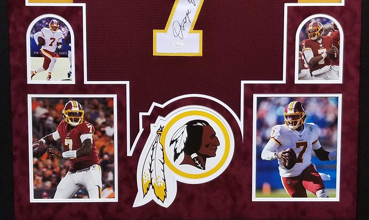 framed redskins jersey