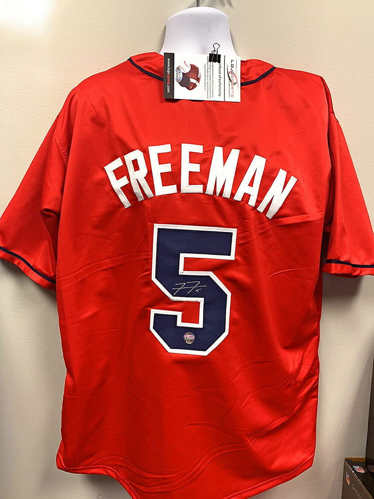 Freddie Freeman Atlanta Braves Signed Autograph Custom Style Jersey Lo –  MisterMancave