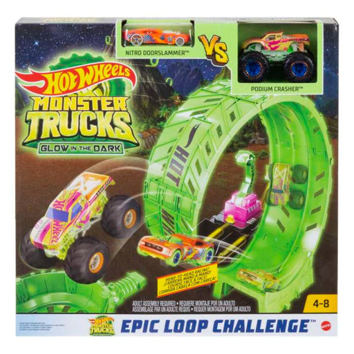 ​Hot Wheels® Loop Stunt Champion™ Track Set with Dual-Track Loop, Dual  Launch, Spring Ramp & 1 Hot Wheels® Car for Kids 4 Years Old & Older