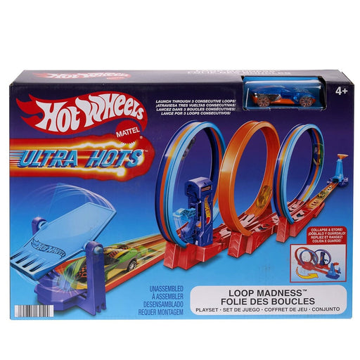 ​Hot Wheels® Loop Stunt Champion™ Track Set with Dual-Track Loop, Dual  Launch, Spring Ramp & 1 Hot Wheels® Car for Kids 4 Years Old & Older