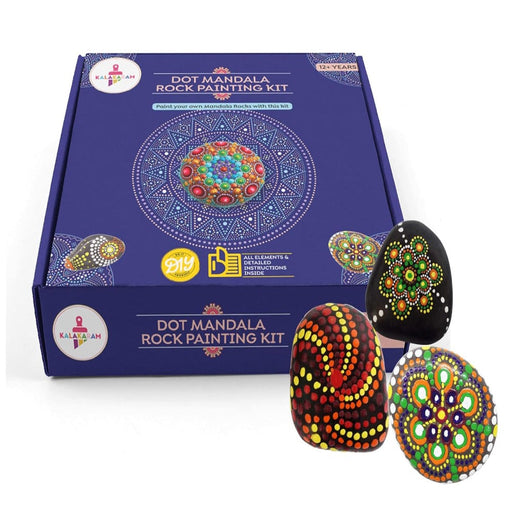 ToyKraft Stone Rock Painting Kit for Kids, Art and Craft Kit for Kids, Gift  for Boys, Girls Age 8 Years & Above, Rock Painting Kit Dot Mandala Art Kit