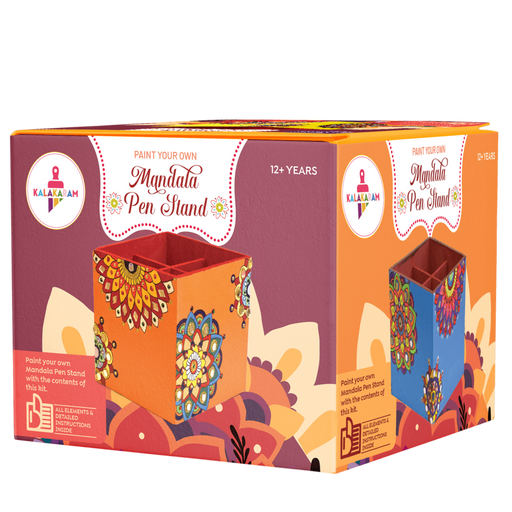 Imagimake Mandala Art Kit, Art and Craft kit for Girls 9-12, Coloring & Painting  kit Using Water Brush Pen & Stamps, Toys for Kids