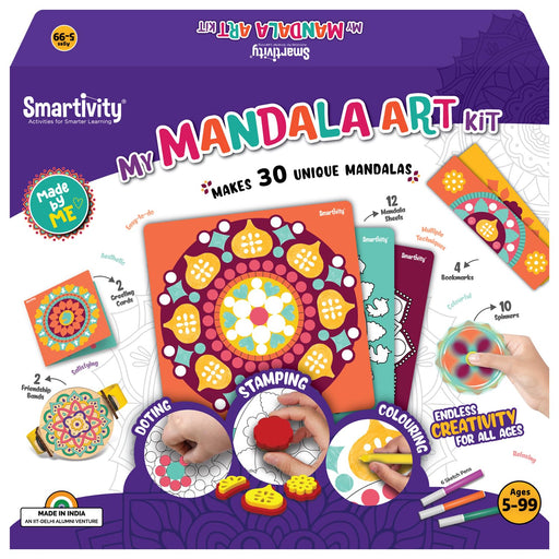 Imagimake Mandala Art Kit, Art and Craft kit for Girls 9-12, Coloring &  Painting kit Using Water Brush Pen & Stamps, Toys for Kids