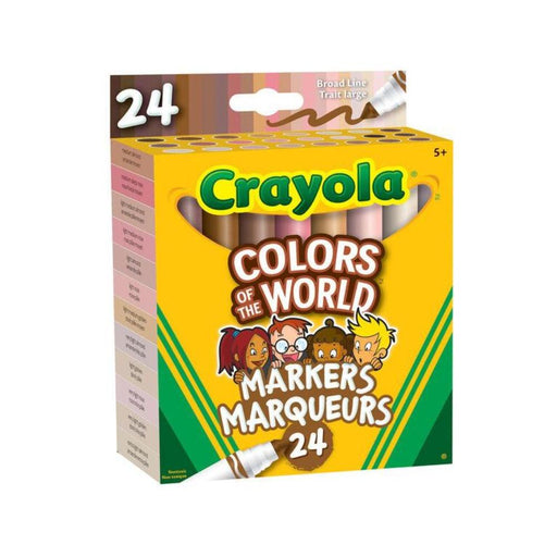 Crayola 8CT Multicultural Colours Markers , Colours of the World, Skin  Colour, Washable, Non Toxic, Gift for Boys Girls, Arts and Crafts 