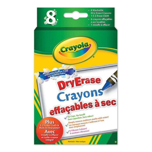 Crayola Dual Sided Dry Erase Board Set With Dry Erase Crayons 8ct