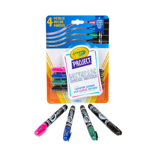 Crayola Project Markers 6/Pkg-Glitter Colors 58-8351 - GettyCrafts