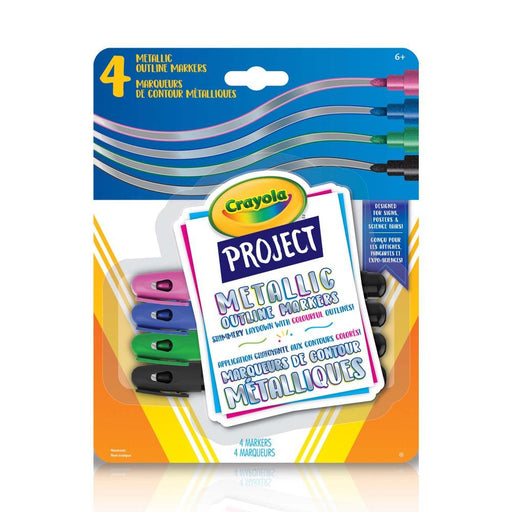 Crayola Signature Metallic Outline Markers Set of 6