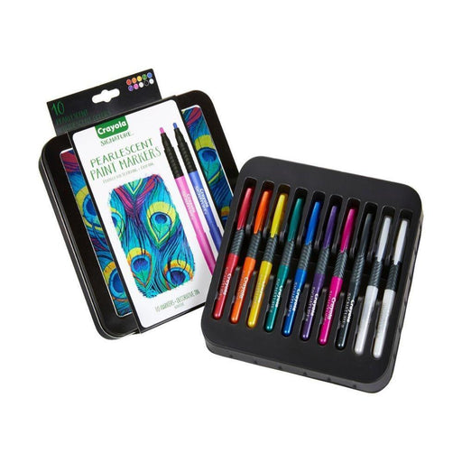 Crayola Signature Brush & Detail Dual-Tip Markers, School Supplies,  Decorative Tin, Child, 16 Count 