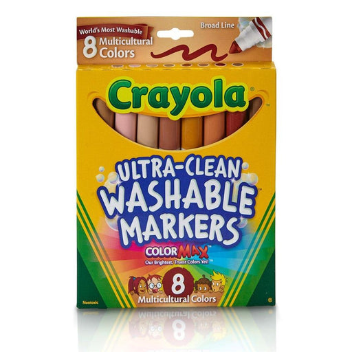  Crayola Ultra Clean Washable Multicultural Markers, Broad Line,  10 Count, Brown : Toys & Games