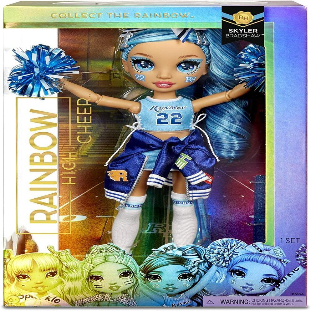 Rainbow High Cheer Skyler Bradshaw – Blue Cheerleader Fashion Doll wit ...