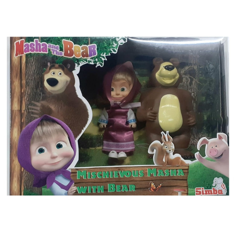 Simba Masha And The Bear Mischevious Masha with Bear — Toycra