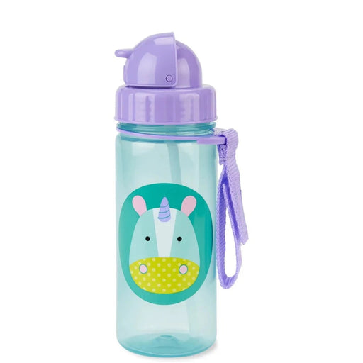 Zoo Stainless Steel Little Kid Straw Bottle