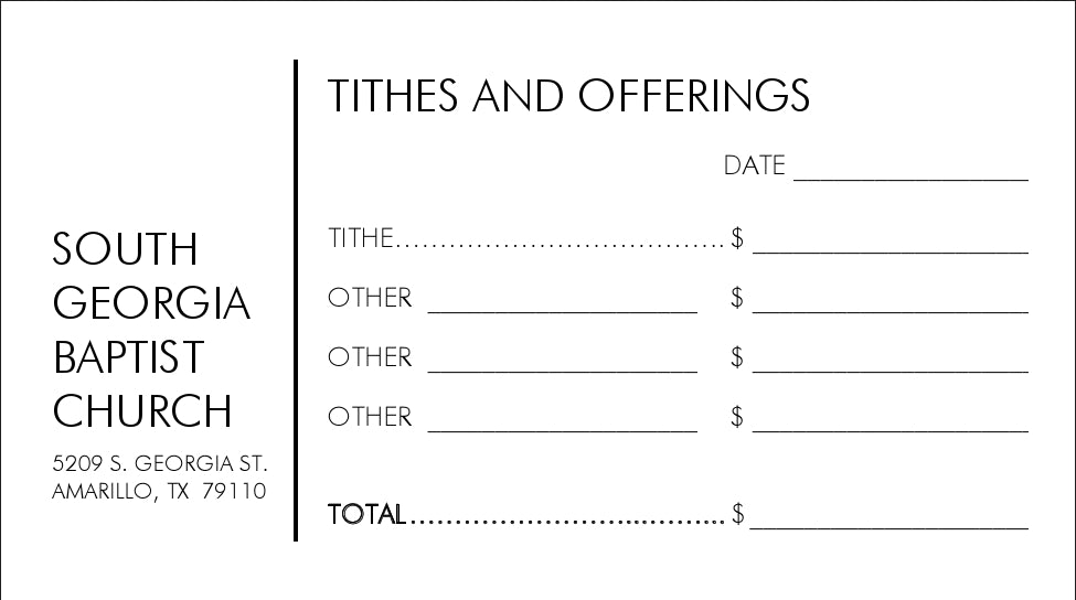 Custom Offering Envelopes | Tithe Envelope Portfolio