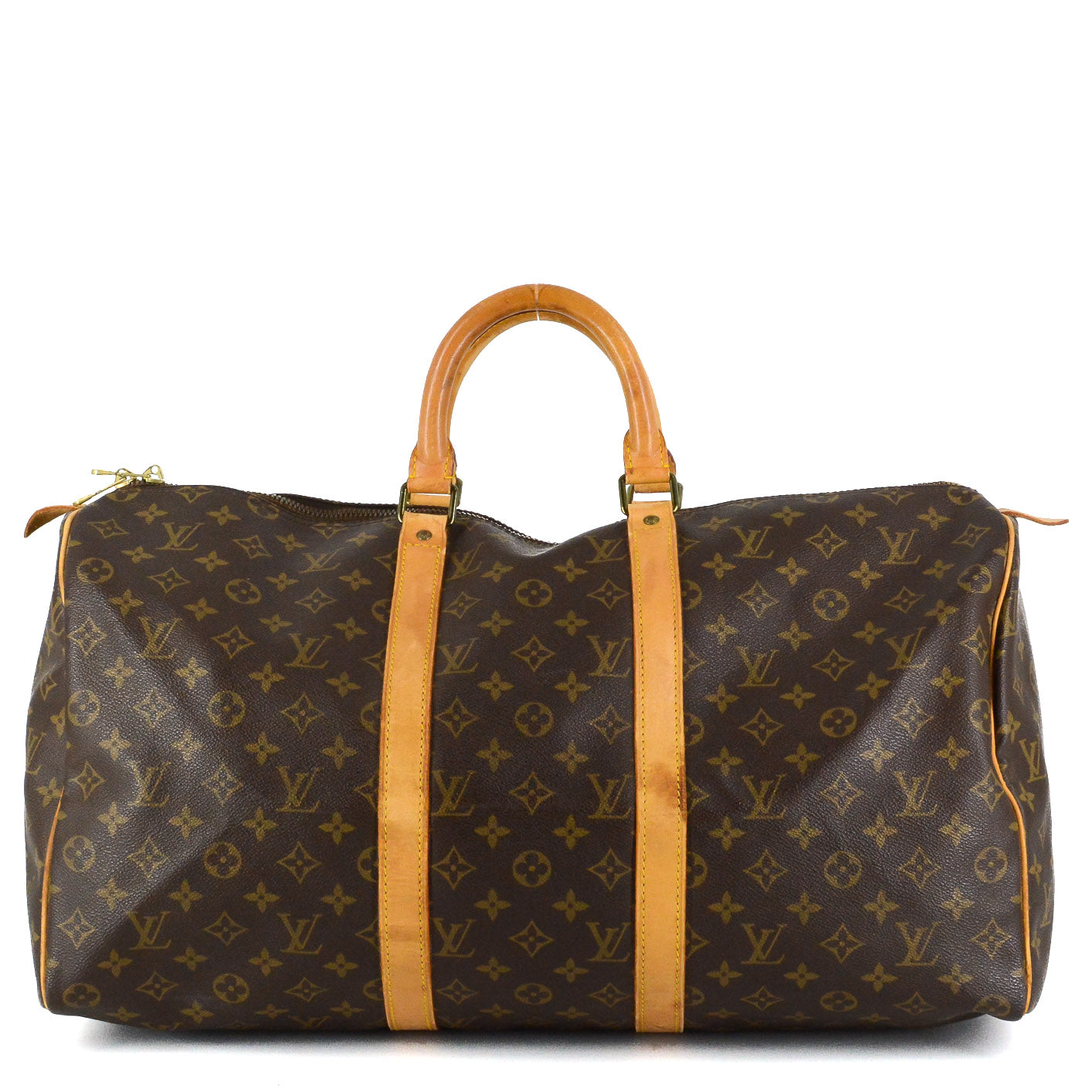 Louis Vuitton Keepall Bandouliere Bag Monogram Shadow Leather 50 at 1stDibs