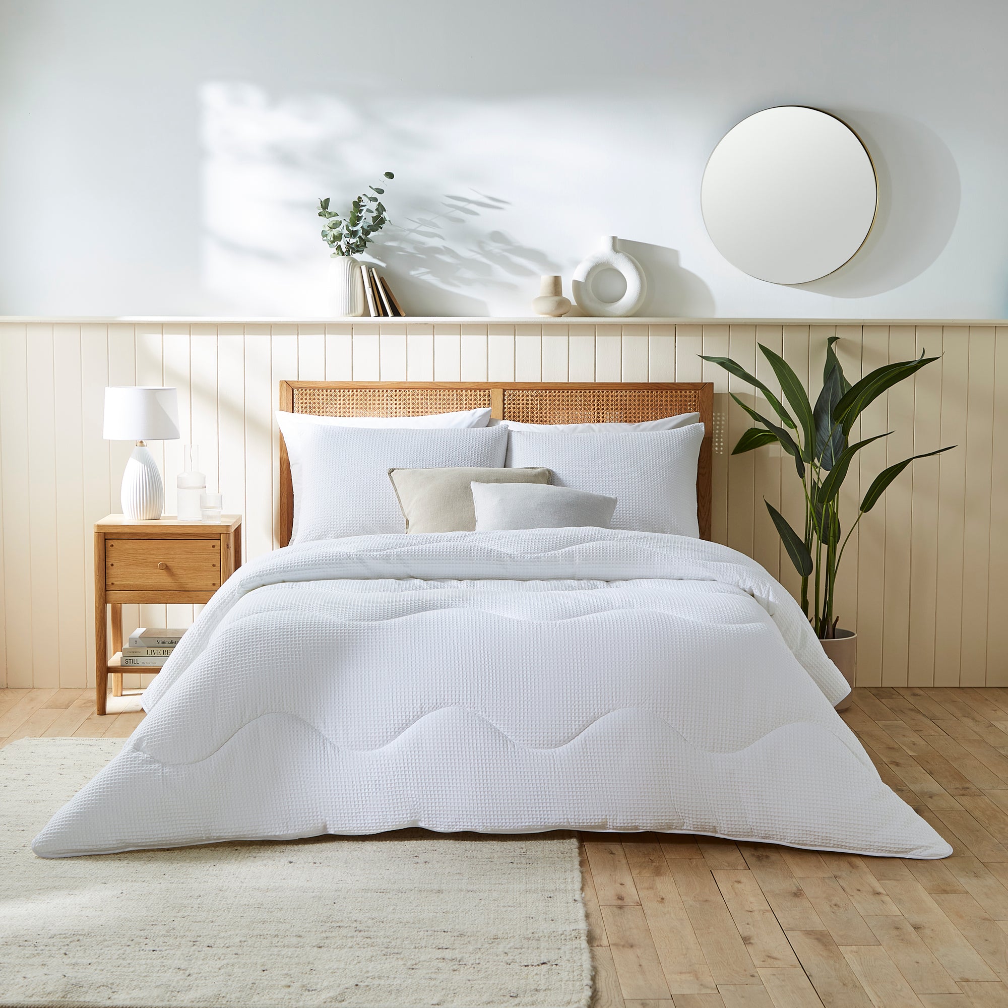 Night Lark Natural Cotton Waffle Coverless Duvet