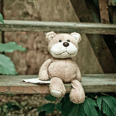 Teddy made from waste materials