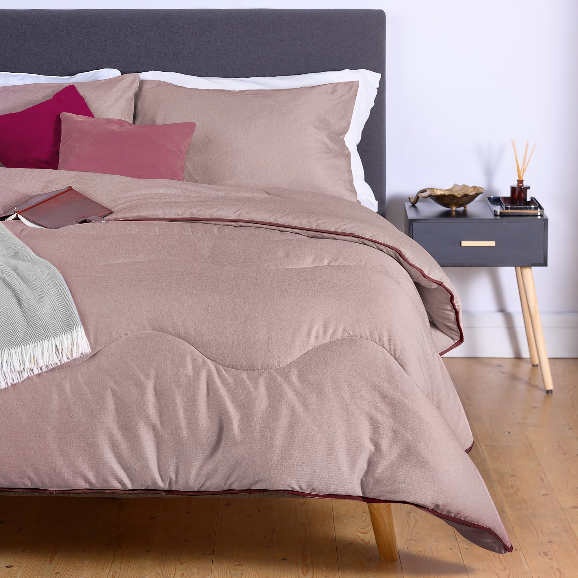 Night Owl Herringbone Coverless Duvet