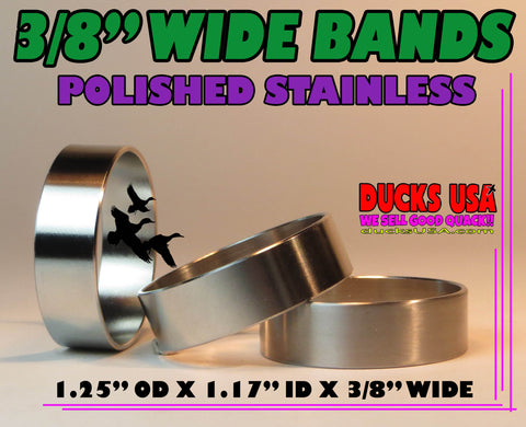 Duck Call Polished Aluminum Bands 1 X 94 X 3 8 Wide Special 5 Pack Sporting Goods Game Calls Romeinformation It